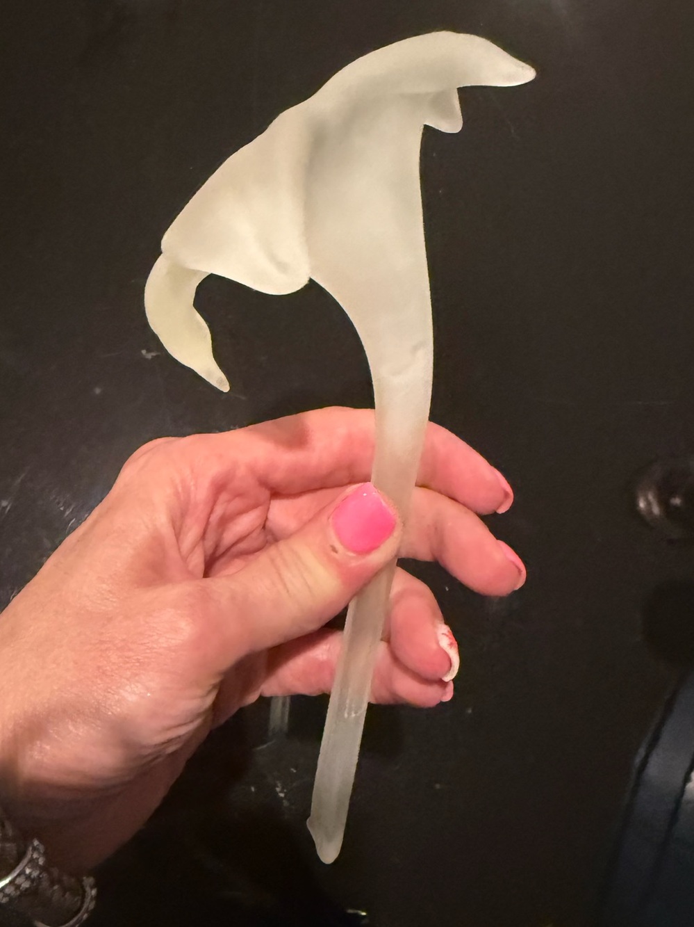 Frosted Glass Calla Lily Decorative Stem